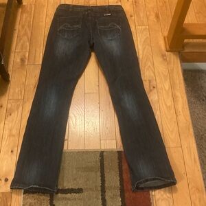 Cowgirl Tuff Dark Boot Cut Jeans - Natural waist - waist 31, inseam 35 - Bootcut